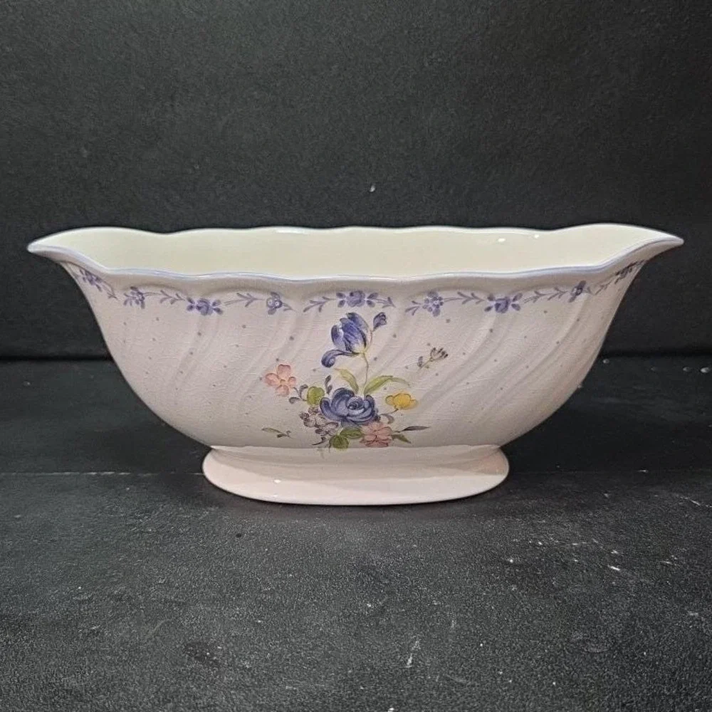 Nikko Blue Peony Gravy Boat, Vintage Blossomtime Fine Tableware Floral Serveware